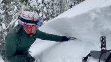 Remotely Triggered Avalanche in Whitefish Range
